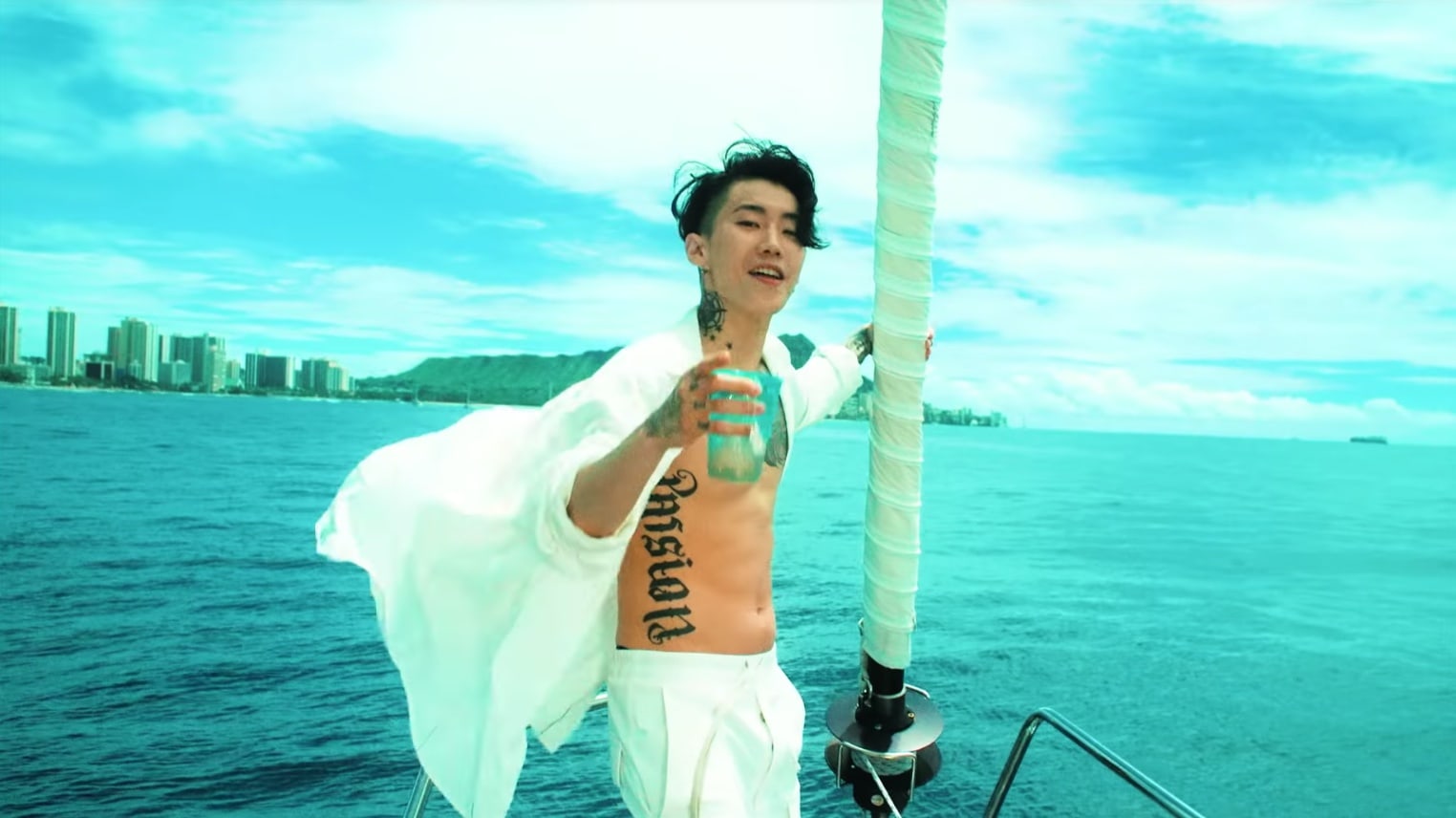 Jay Park's Blue Hair in "Yacht" Music Video - wide 6