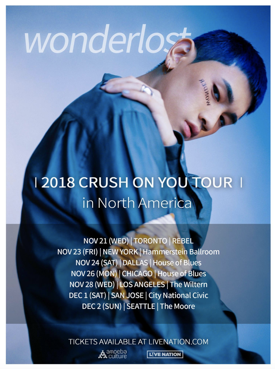 Crush released the posters of his CRUSH ON YOU Tour 'wonderlost' ⋆ The