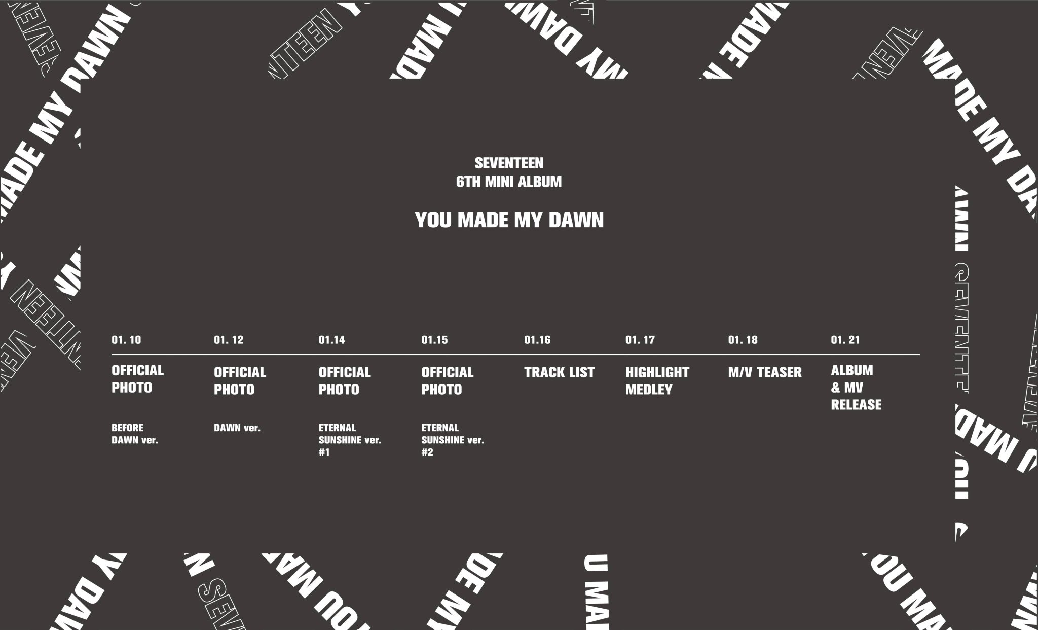 Seventeen release promotion schedule for 'You Made My Dawn' ⋆ The