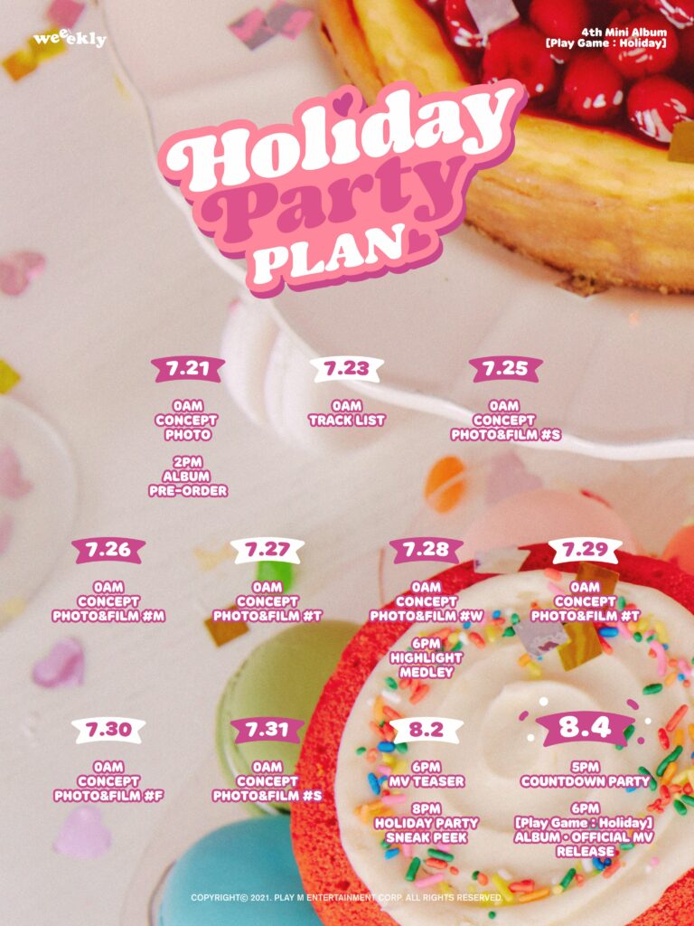 weeekly play game holiday comeback schedule